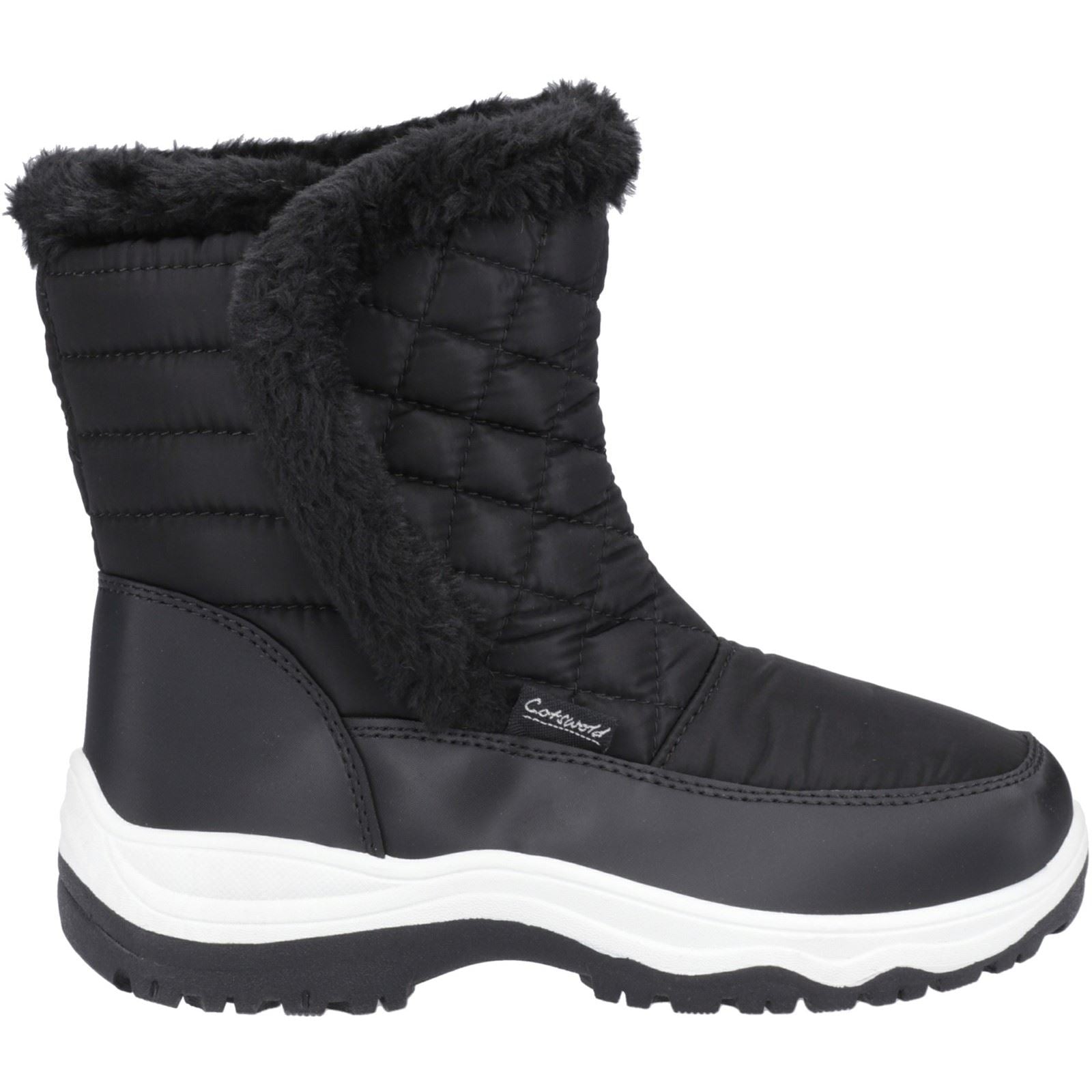 Cotswold Butterrow Chaussures Mi-mollet D'hiver Noires Pour Femmes