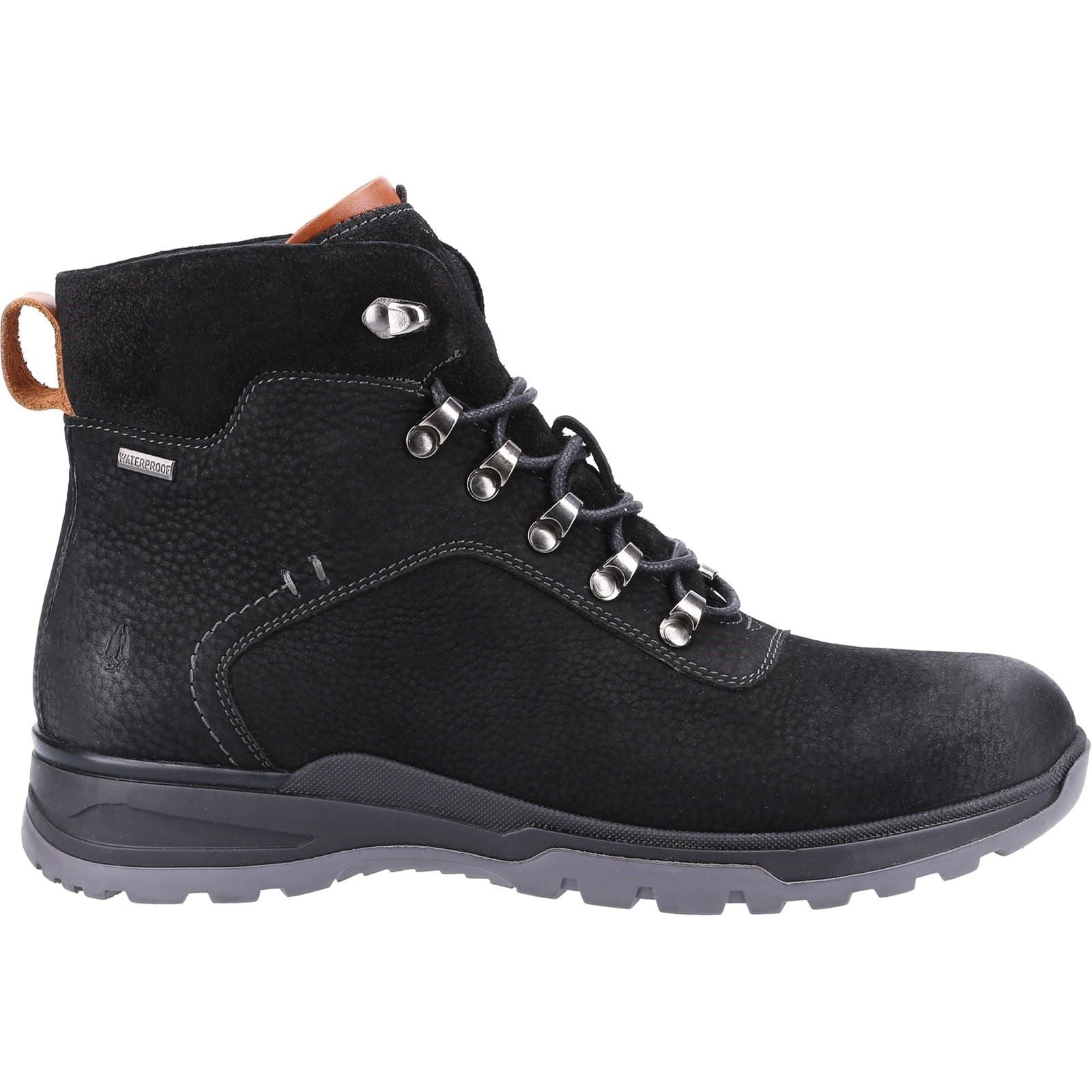Hush Puppies Paul Bottes Noires En Nubuck Pour Hommes