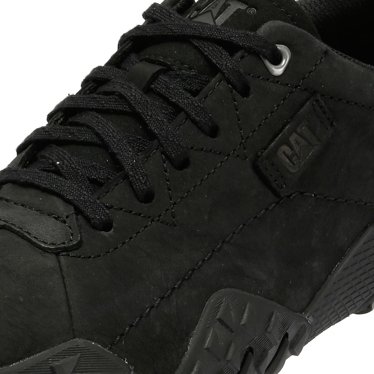 Caterpillar Gridlock Lo Tumbled Chaussures À Lacets Noires En Nubuck Pour Homme