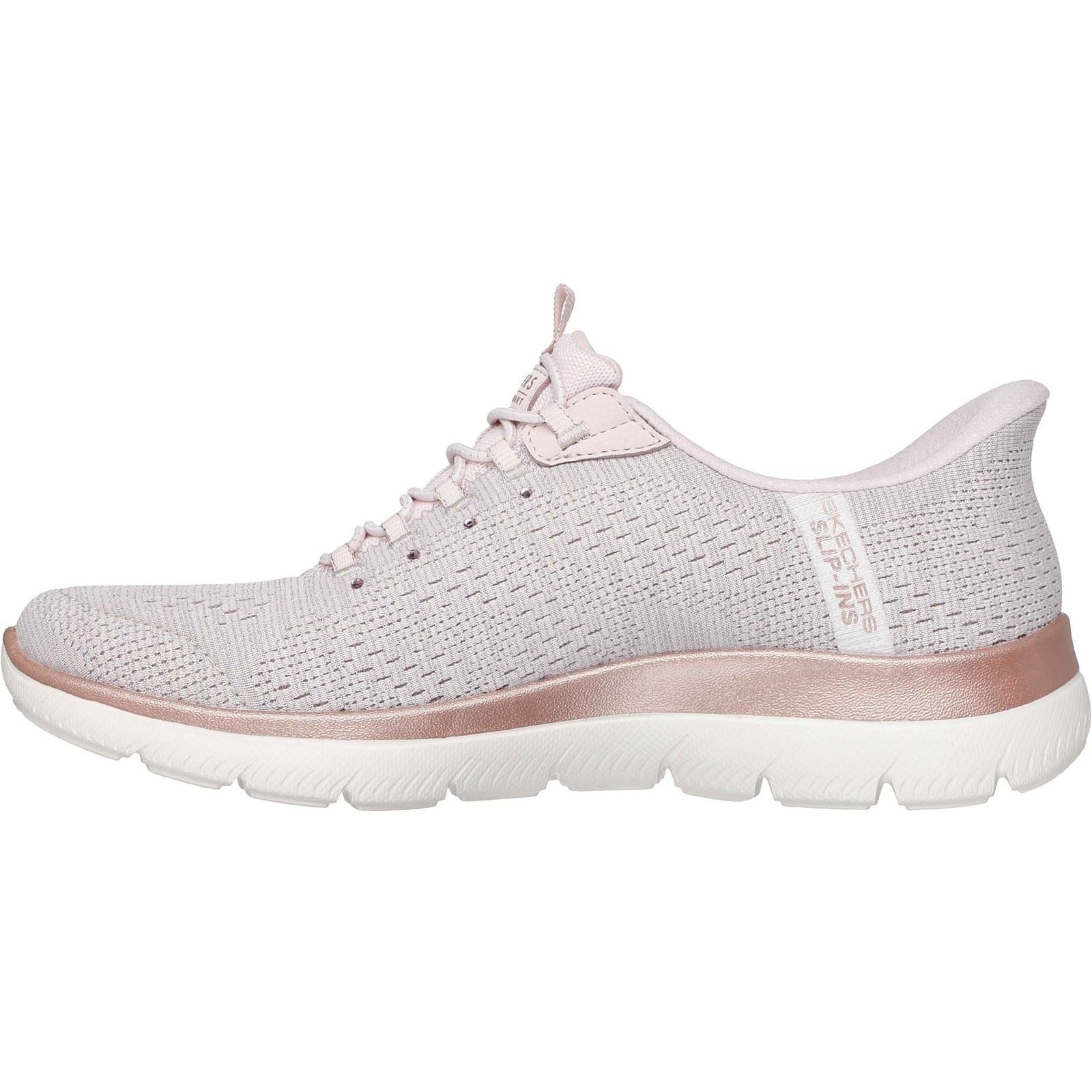 Skechers Arch Fit Summits - Soft Shimmer Baskets Légères En Textile Pour Femmes Rose Clair