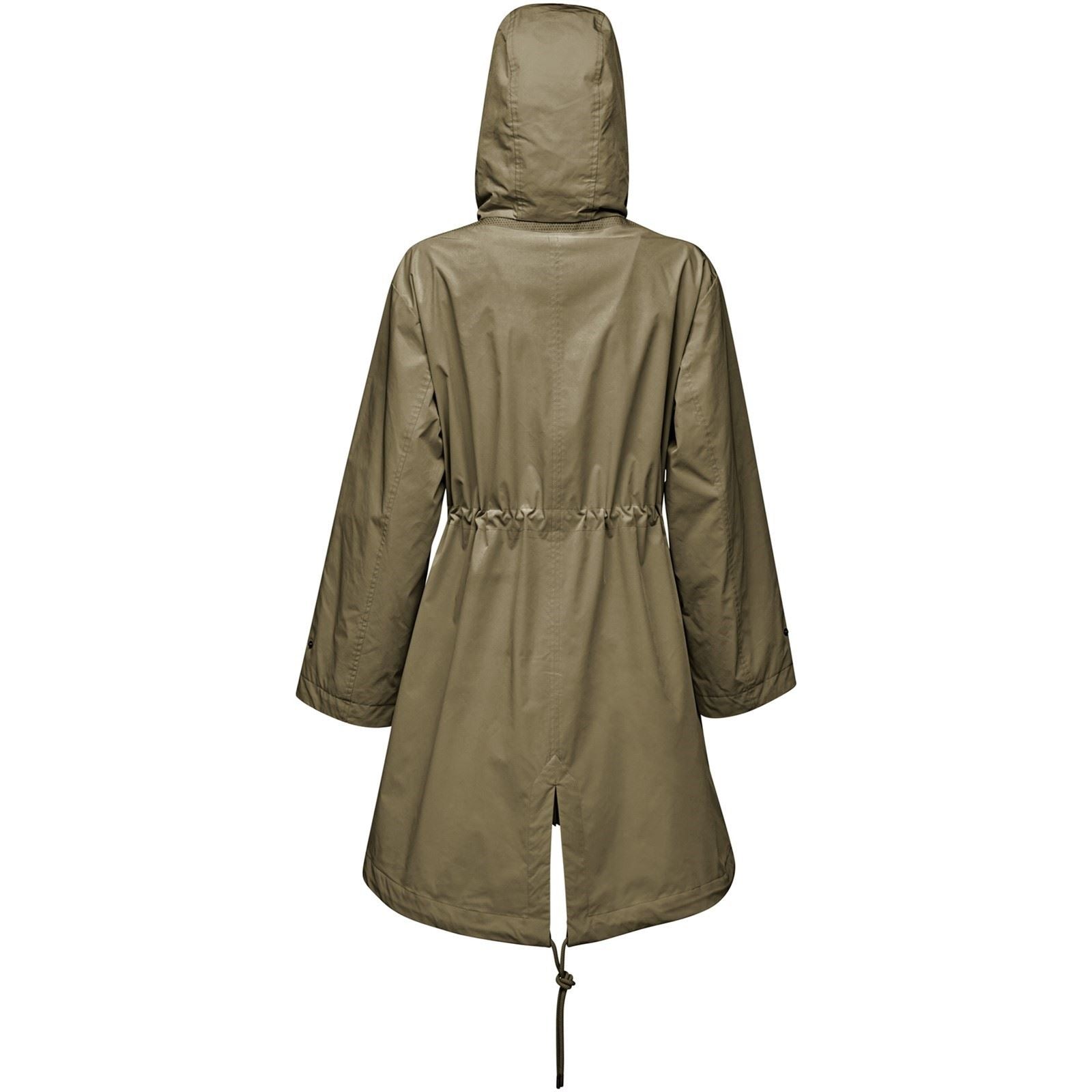 Geox W Claudin Manteau Parka Olive Pour Femme