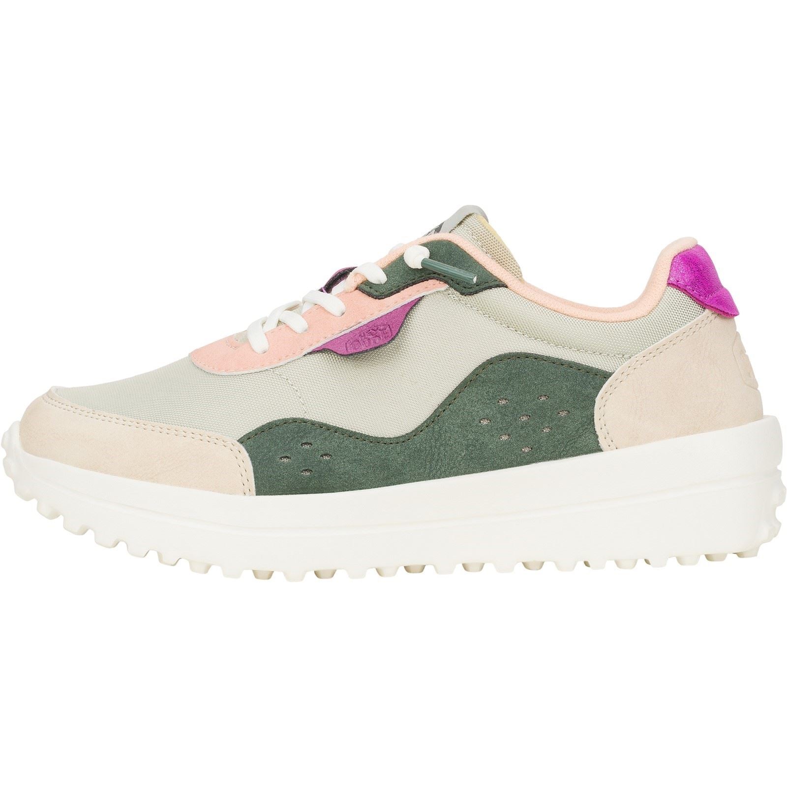 HEYDUDE Hayden Colorblock Baskets En Polyester Pour Femmes En Olive Poussiéreux/Multi