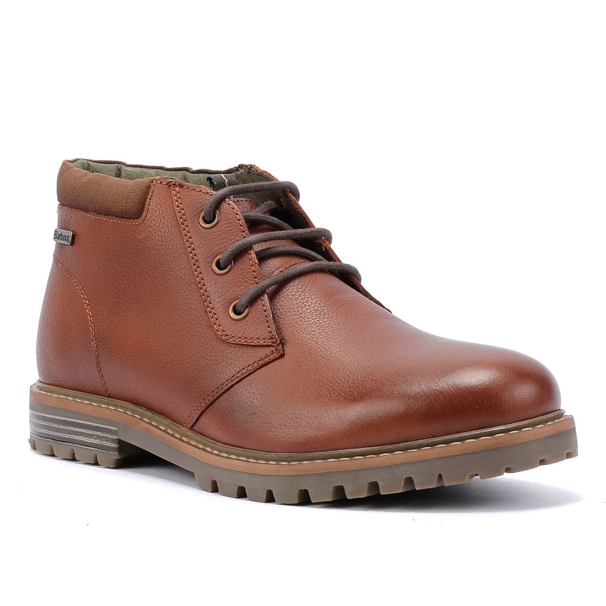 Barbour Boulder Bottes Hommes En Cuir Marron