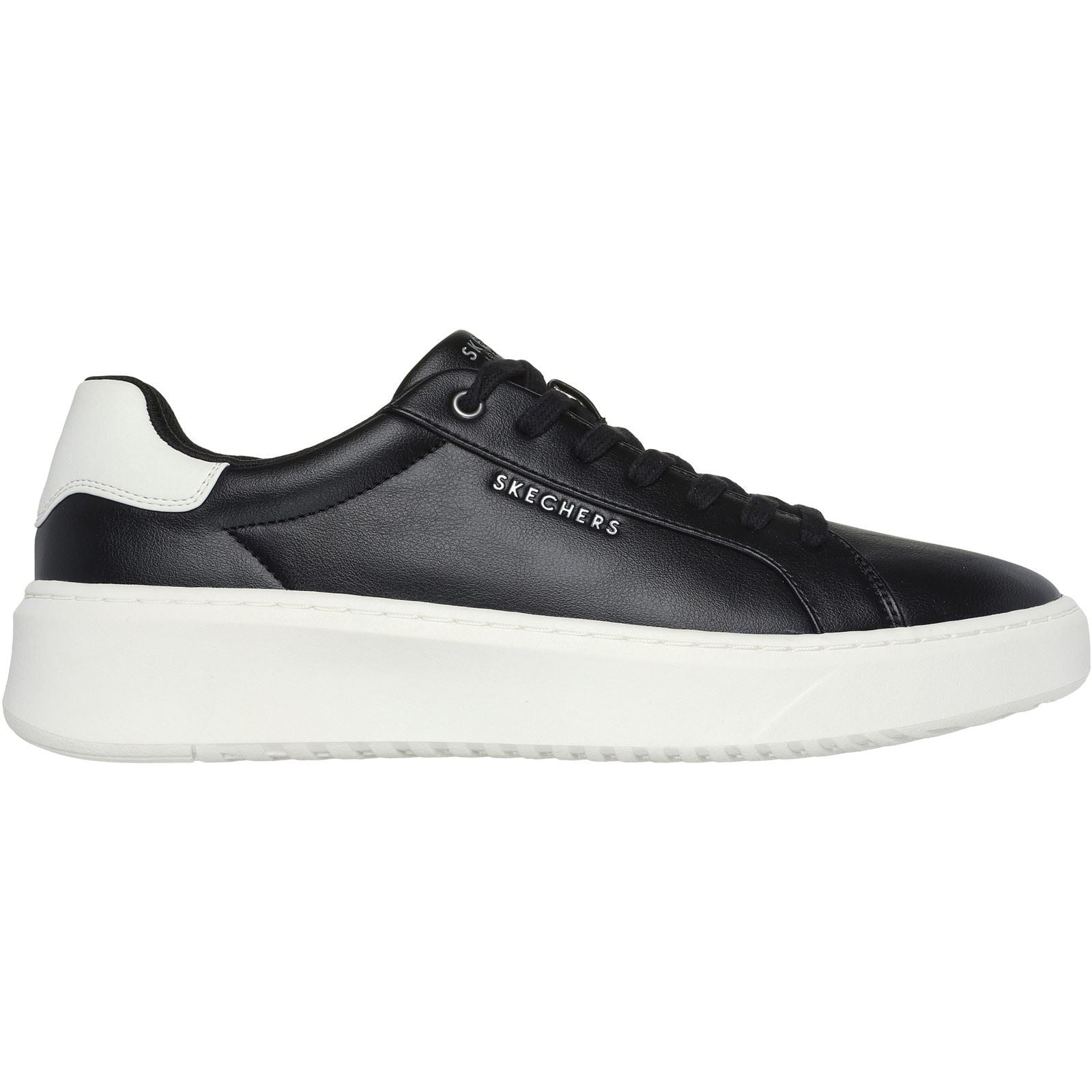 Skechers Court Break Suit Sneaker Baskets Noires Pour Homme En Matière Synthétique
