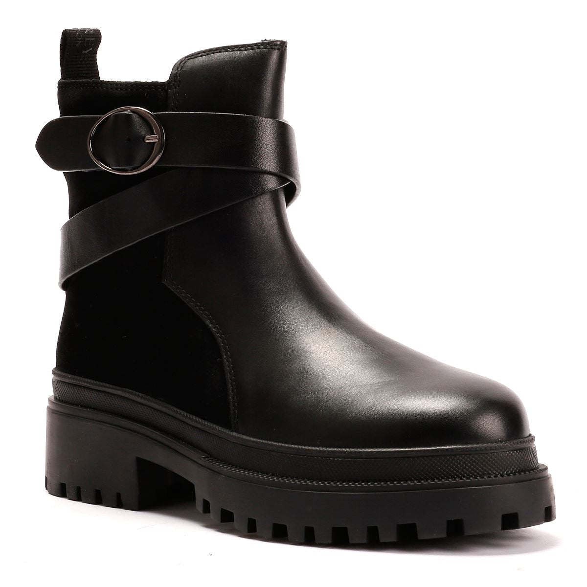 Osprey London The Boston Bottes Noires En Cuir Pour Femmes