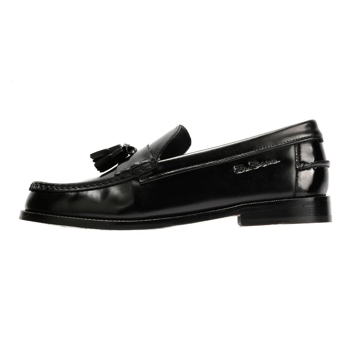 Ben Sherman Sid Mocassins Noirs En Cuir Pour Hommes