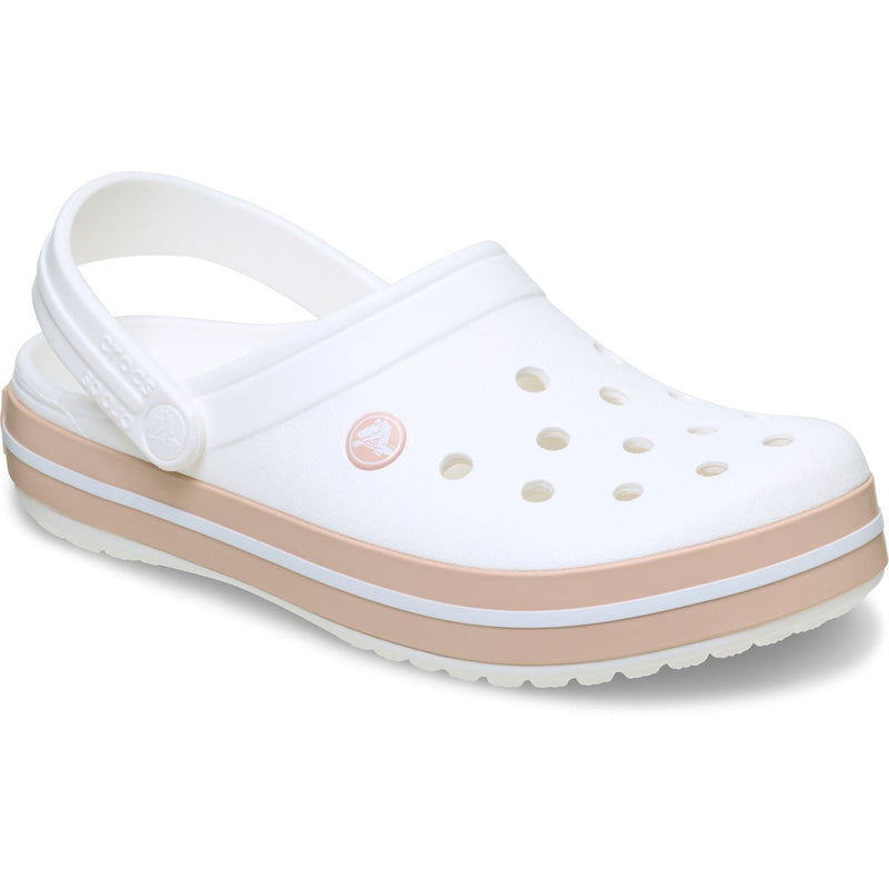 Crocs Crocband Sabots En Caramel Blanc/Rose En Thermoplastique