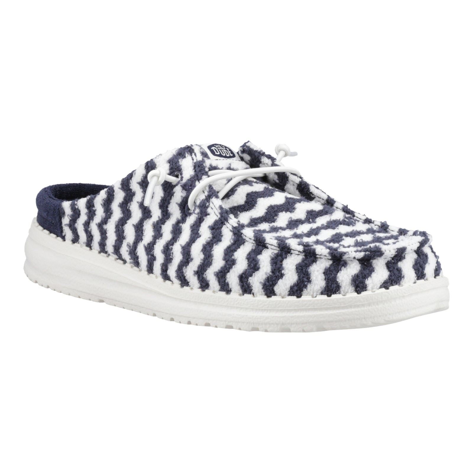 HEYDUDE Wendy Slip Terry Stripe Blazer En Polyester Pour Femme Bleu Marine / Mules Blanc Crème