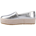 TOMS Valencia Espadrilles En Cuir Pour Femmes, Couleur Argent.