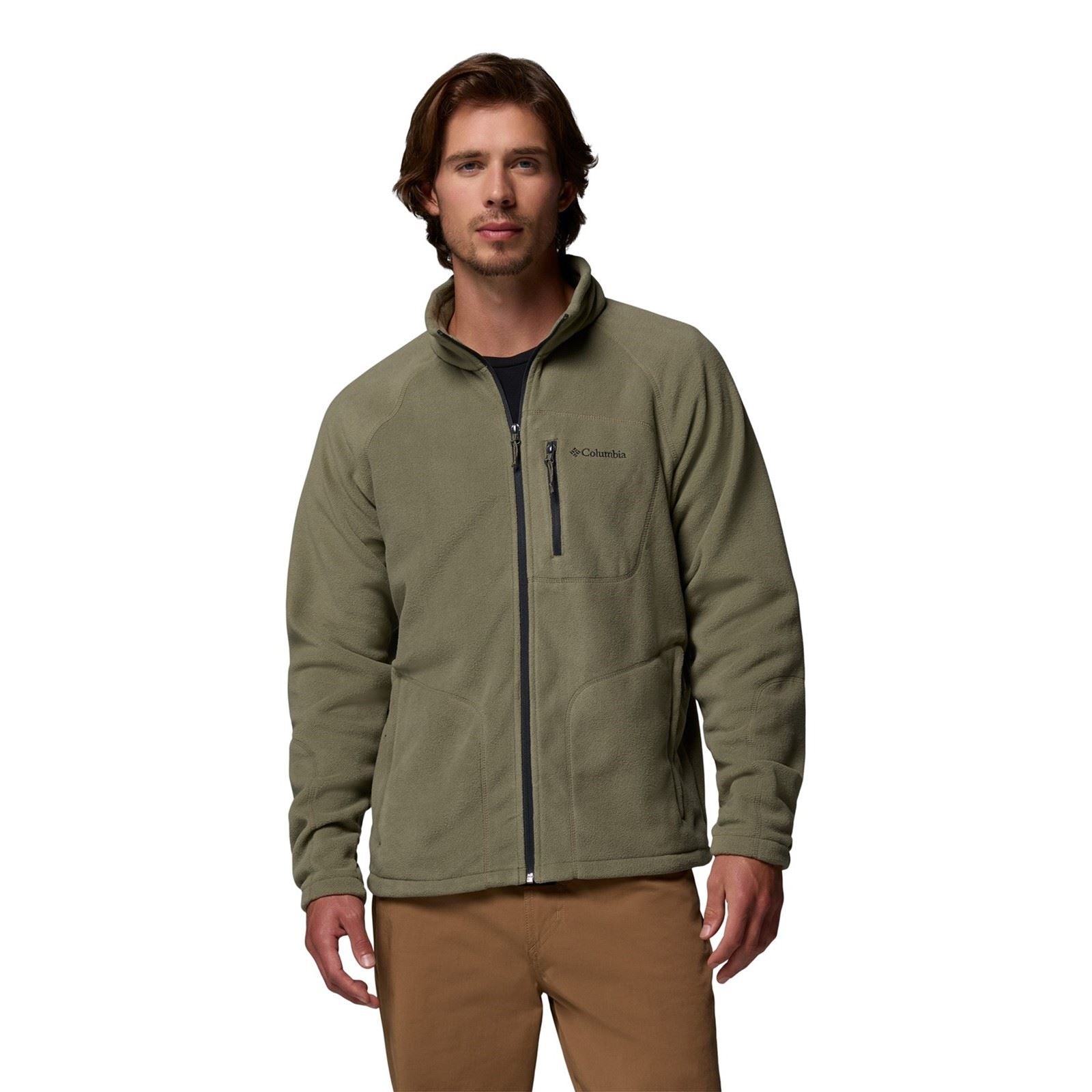 Columbia Fast Trek II Full Zip Veste En Polaire Verte Pour Homme