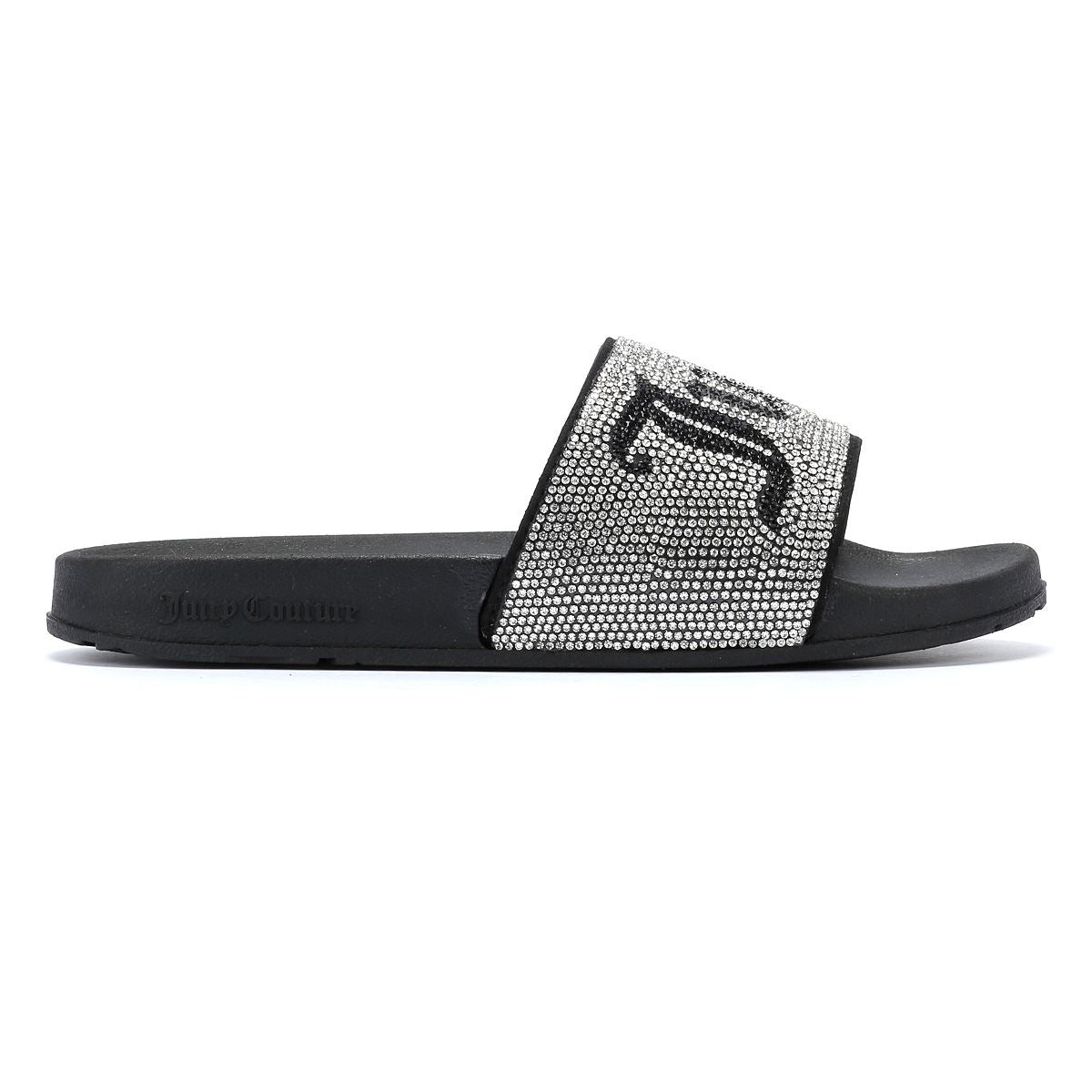 Juicy Couture Donna Diamante Mules Noires Pour Femmes