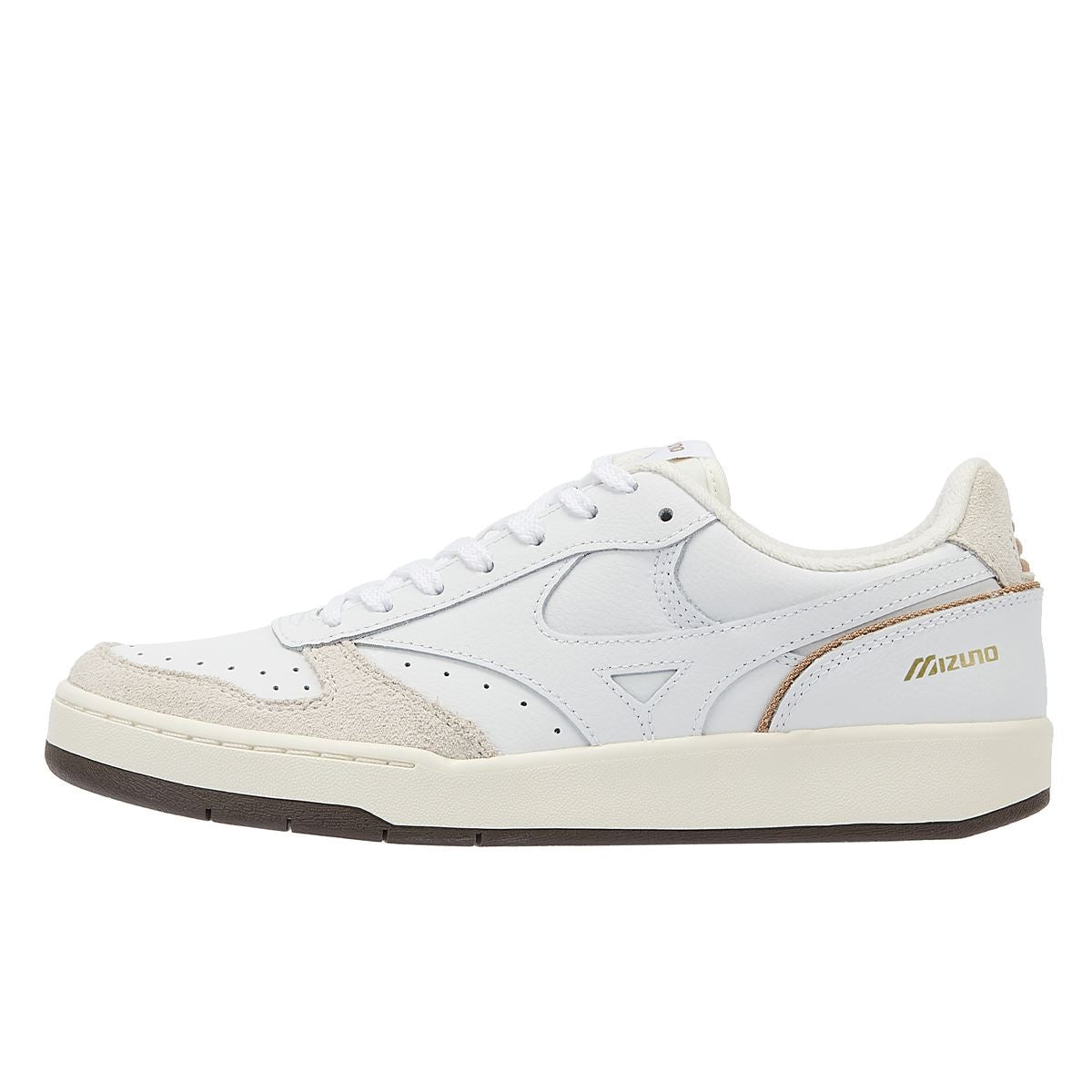 Mizuno City Wind Premium Baskets En Cuir Blanc