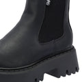 Buffalo Aspen Chelsea Bottes noires en cuir pour femmes