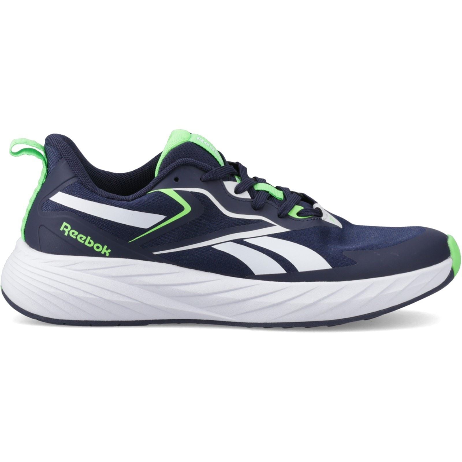Reebok Verse Trainer Baskets Verse En Textile Pour Hommes En Navy/Vert Citron