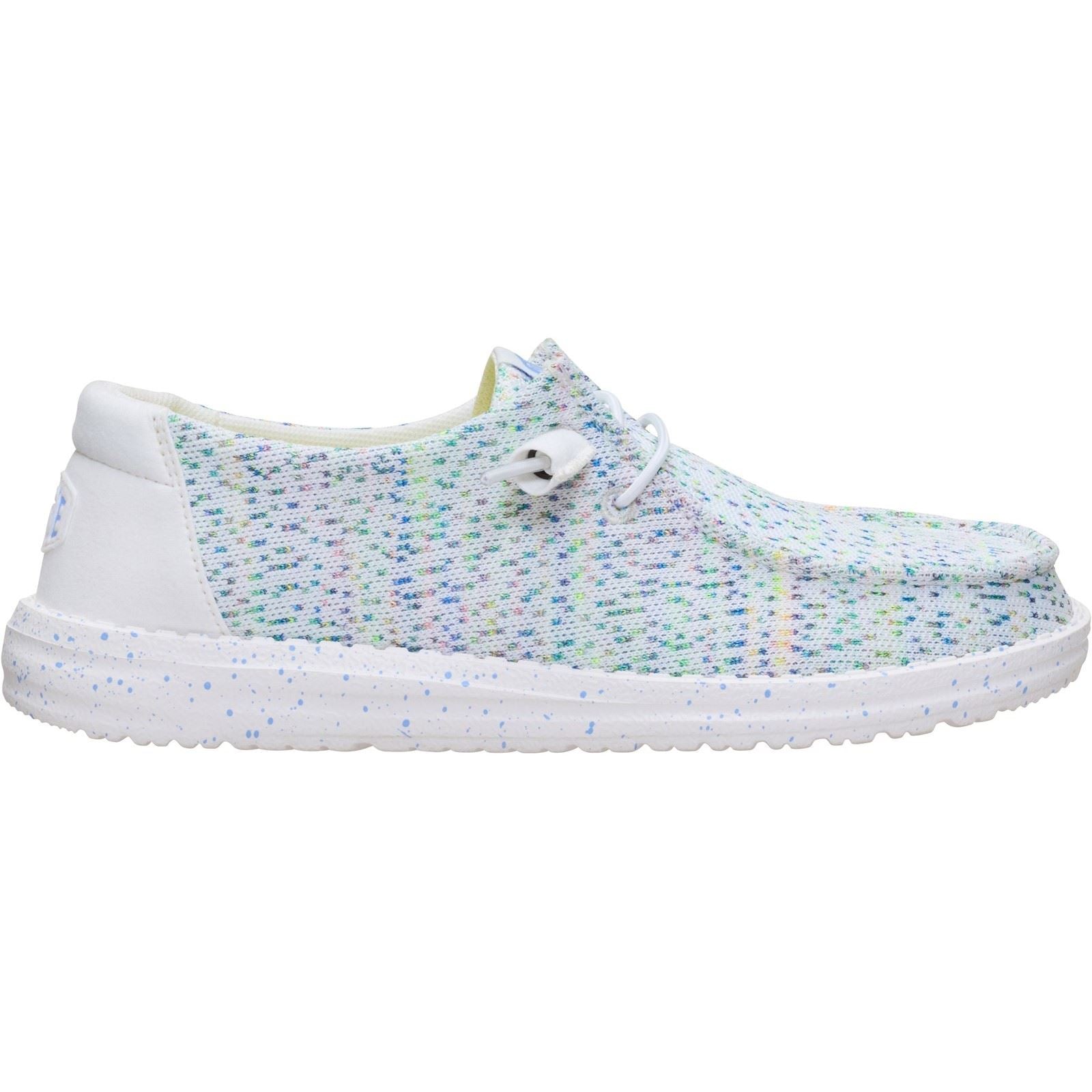 HEYDUDE Wendy Stretch Mocassins Blancs/Multicolores En Polyester Pour Femmes