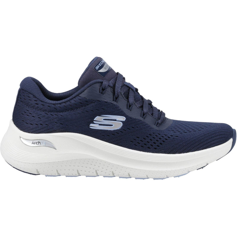 Skechers Arch Fit 2.0 Big League Sneakers En Toile Pour Femmes De Couleur Marine