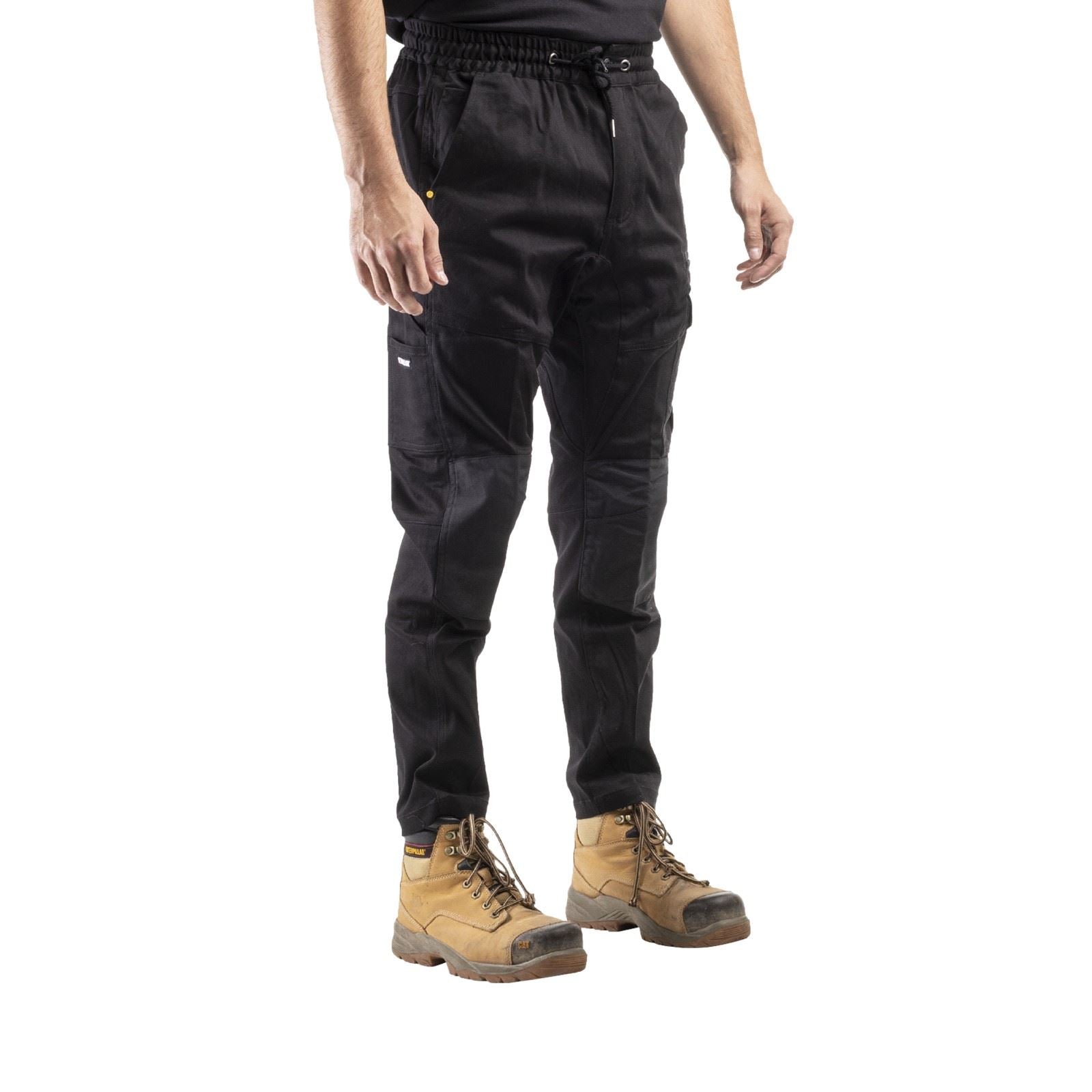 Caterpillar Dynamic Pantalons Noirs En Coton Pour Hommes - Extérieur