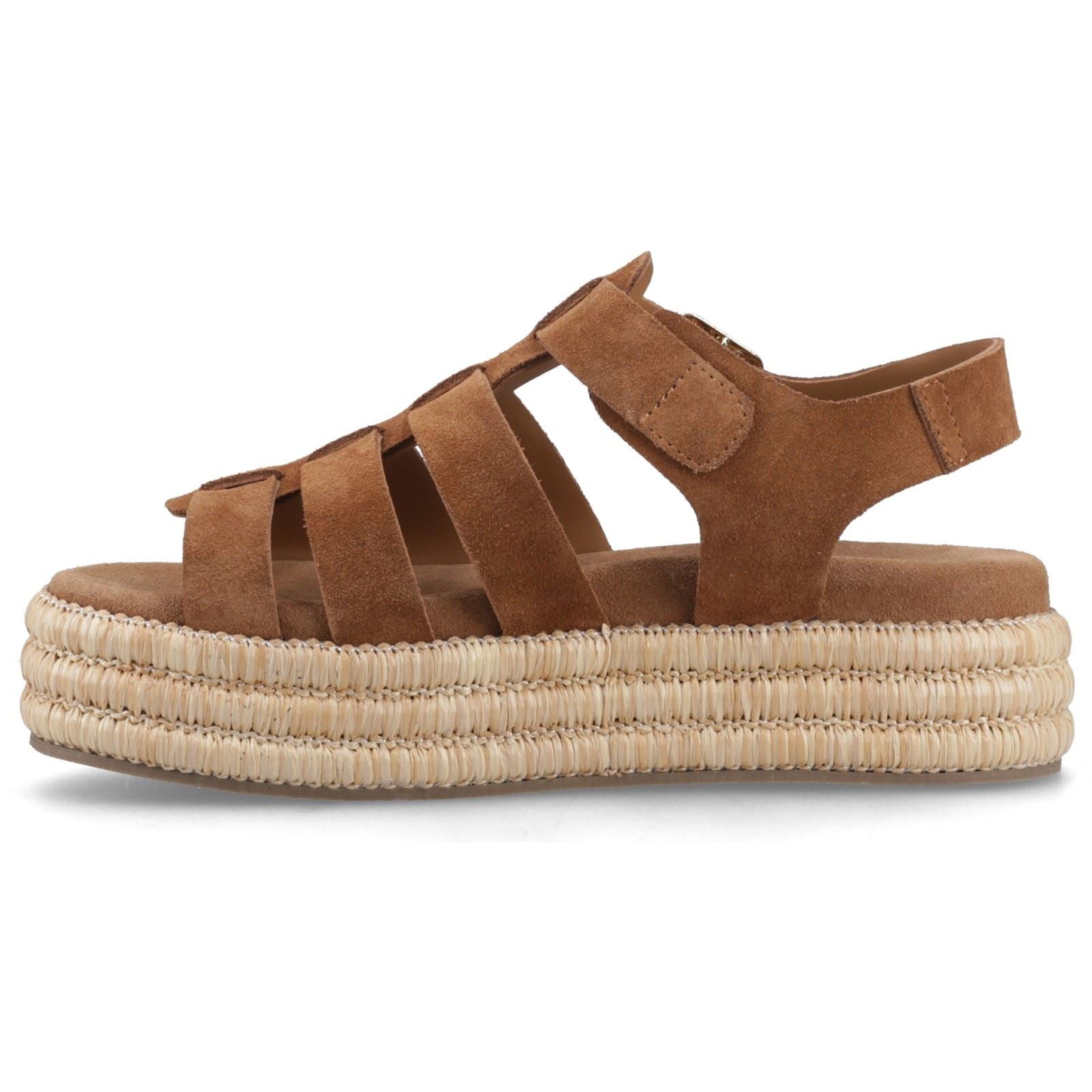 Hush Puppies Rosetta Gladiator Sandales En Cuir Pour Femmes Couleur Caramel