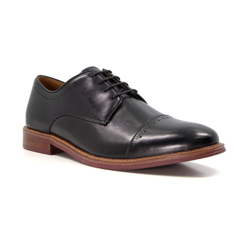 Dune Savion Chaussures Oxford Noires En Cuir Pour Hommes