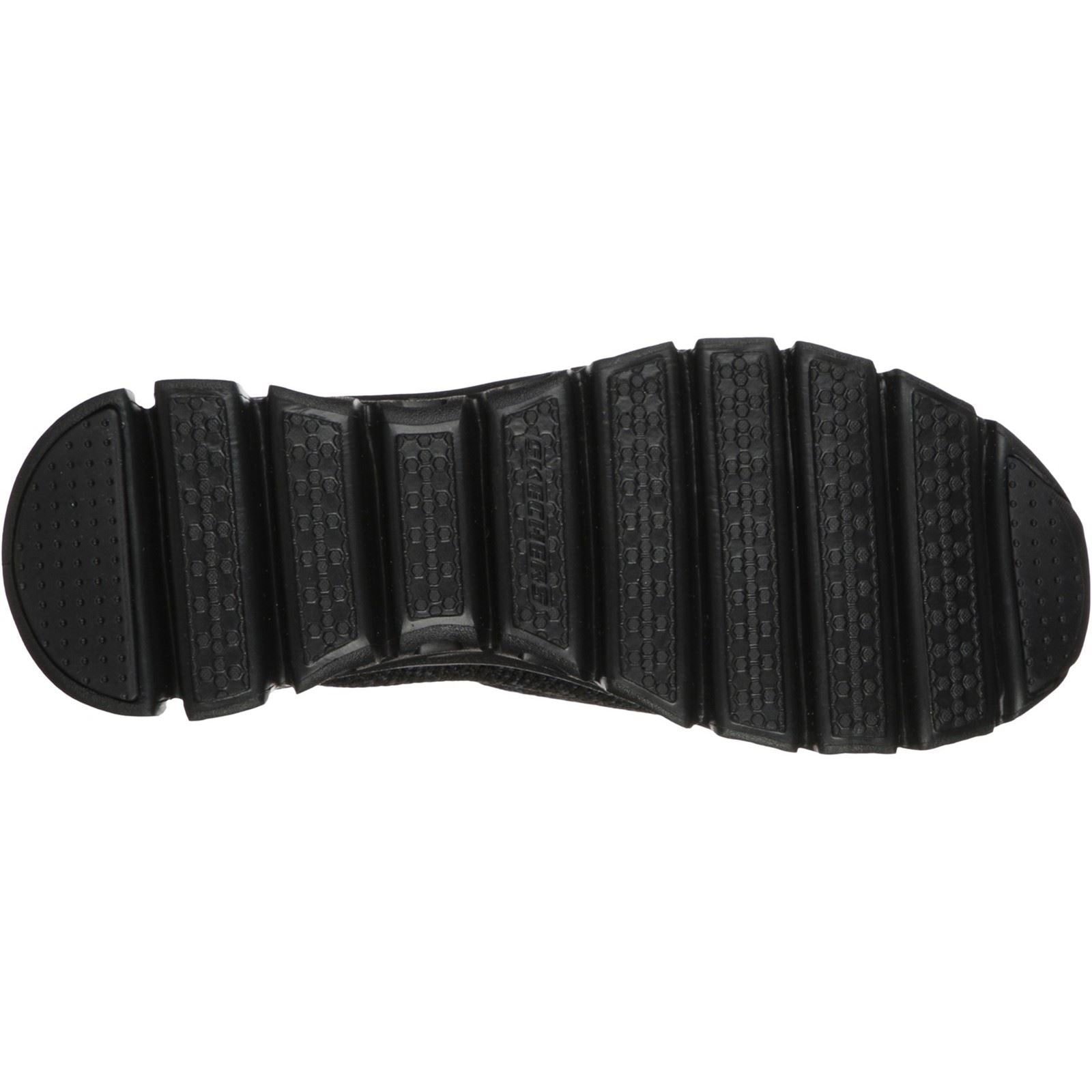 Skechers Glide Step Sneakers Noires Pour Femmes En Textile