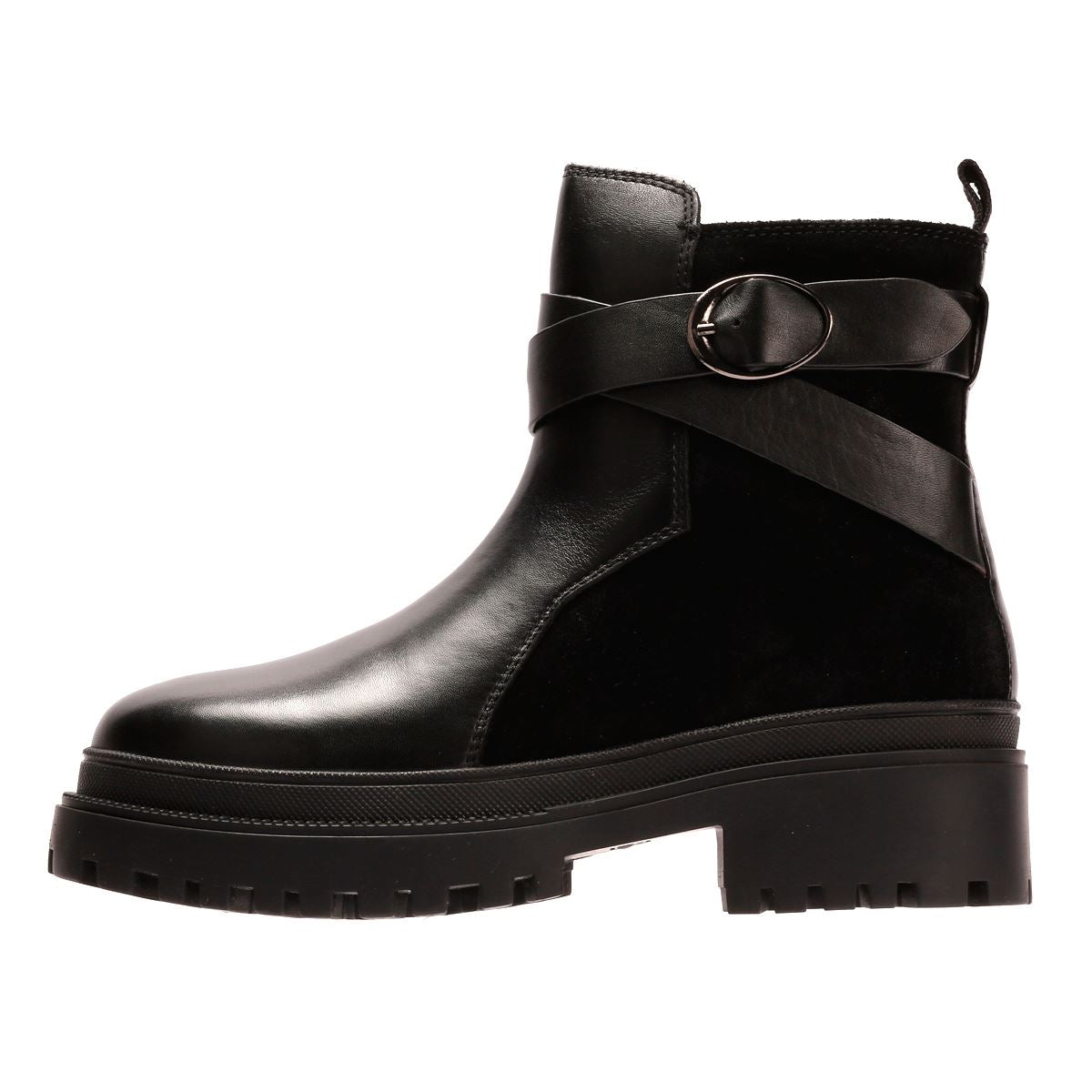 Osprey London The Boston Bottes Noires En Cuir Pour Femmes