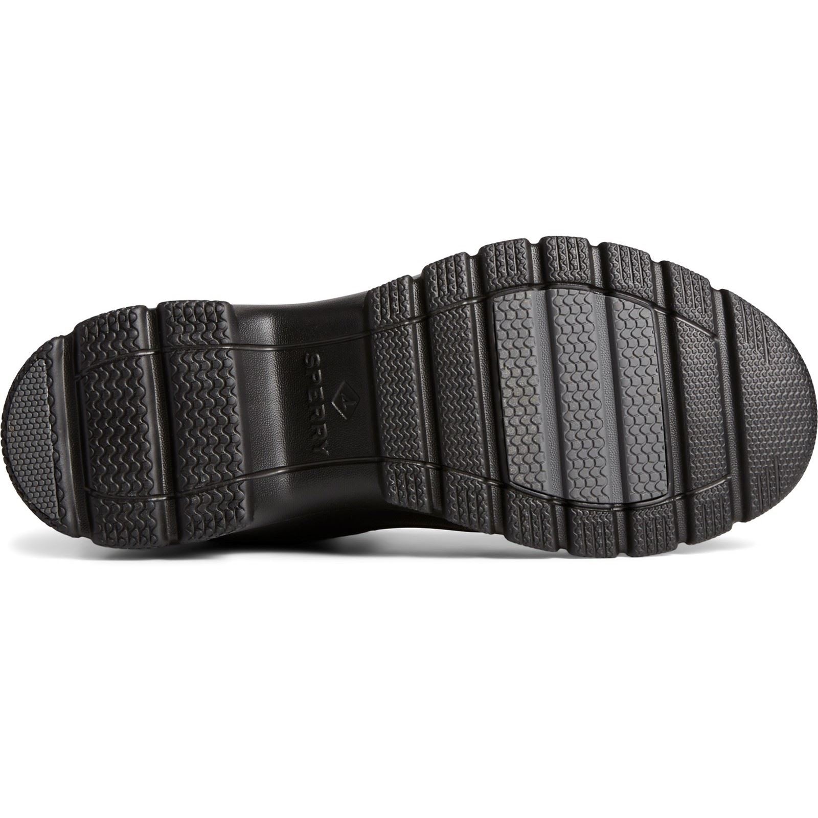 Sperry Duck Float Bottes En Caoutchouc Noires En Cuir
