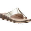 Hush Puppies Elissa Toepost Sandales Femme En Or En Suède