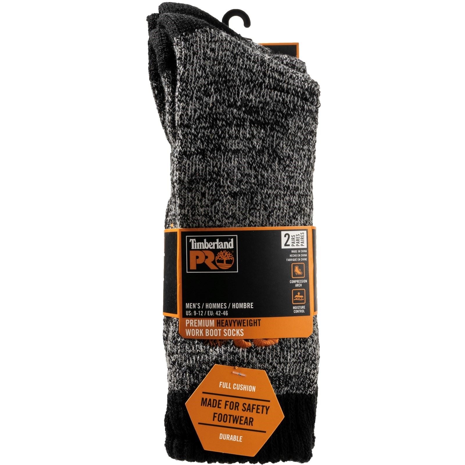 Timberland Pro Heavy Weight Chaussettes De Travail Noires Pour Hommes