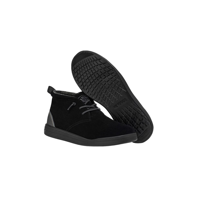 HEYDUDE Jo Bottes Noires En Daim Pour Homme