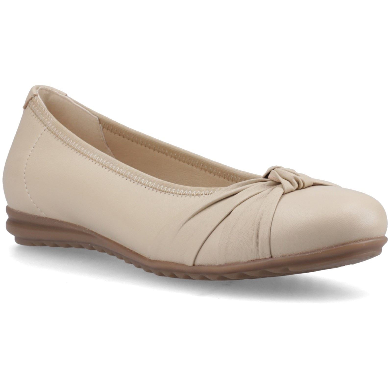 Hush Puppies Lilith Ballerines En Cuir Pour Femmes Crème