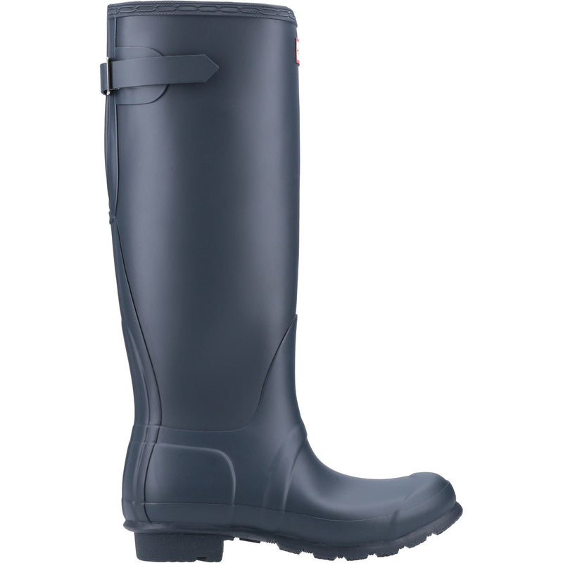 Hunter Original Tall Back Adjustable Bottes En Caoutchouc Bleu Marine Pour Femme