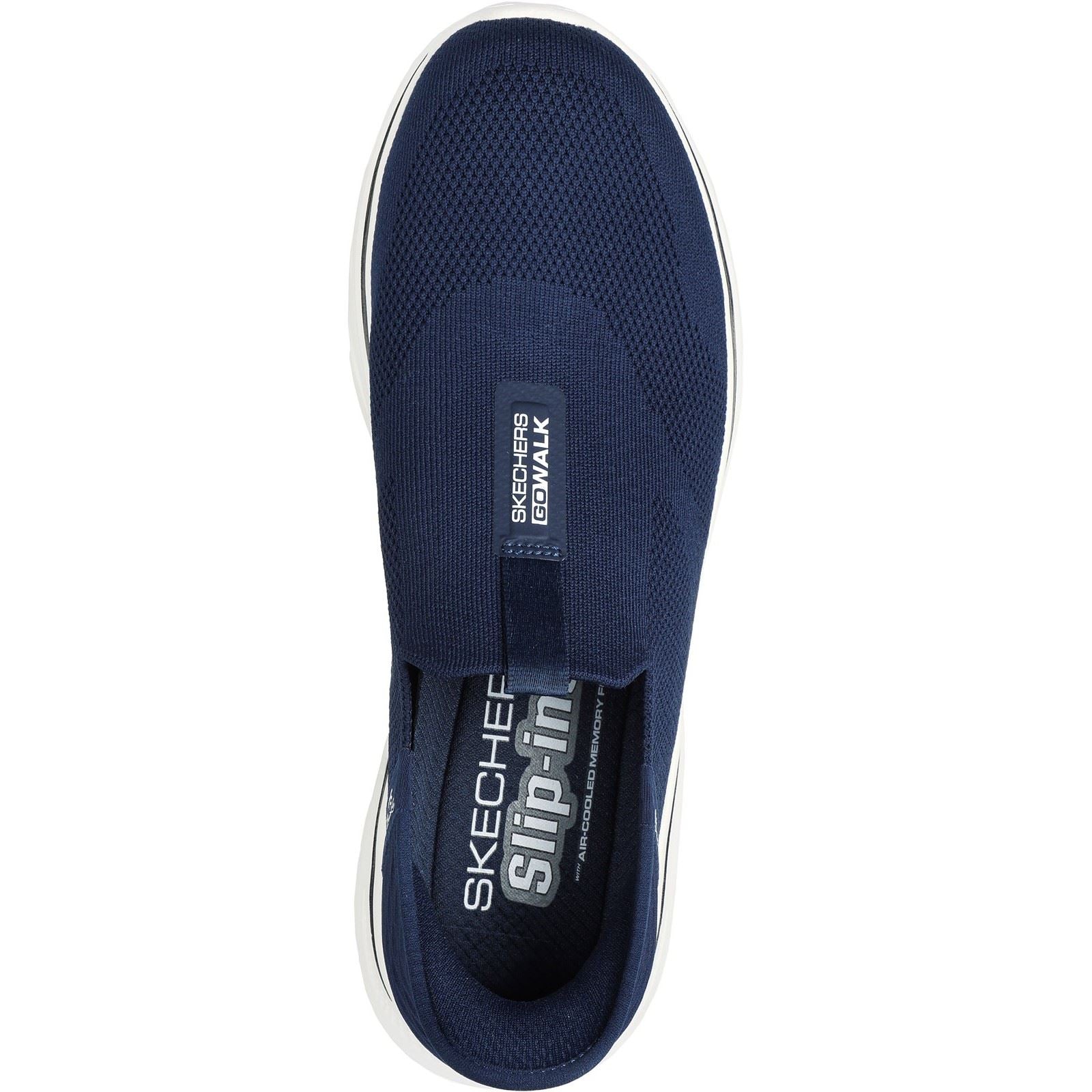 skechers go walk 7 easy on 2 chaussures de sport bleu marine pour hommes en maille