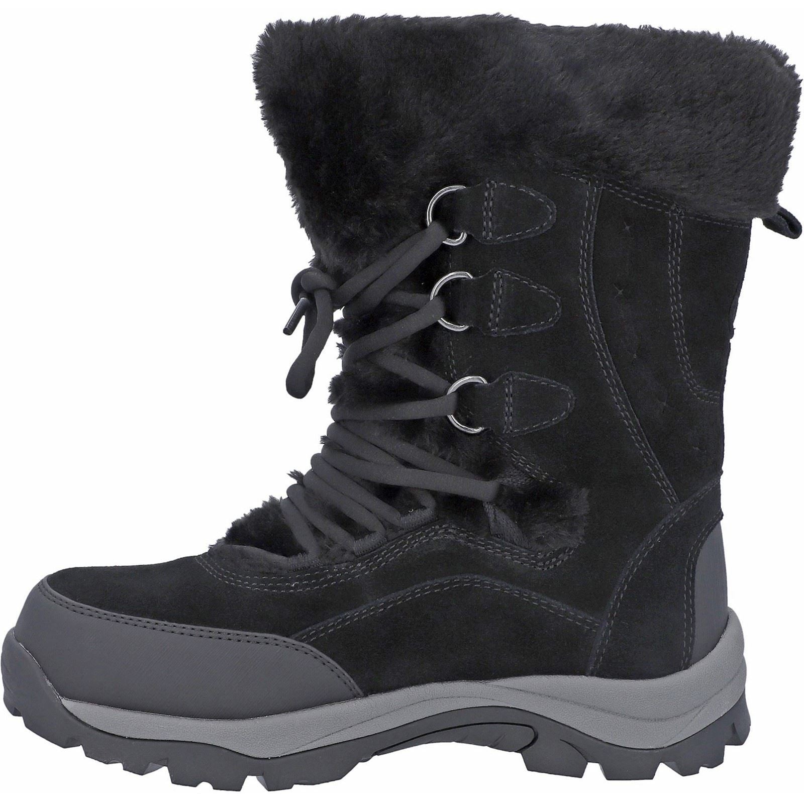 Hi-Tec Mortiz 200 Bottes De Randonnée Pour Femmes En Cuir Noir