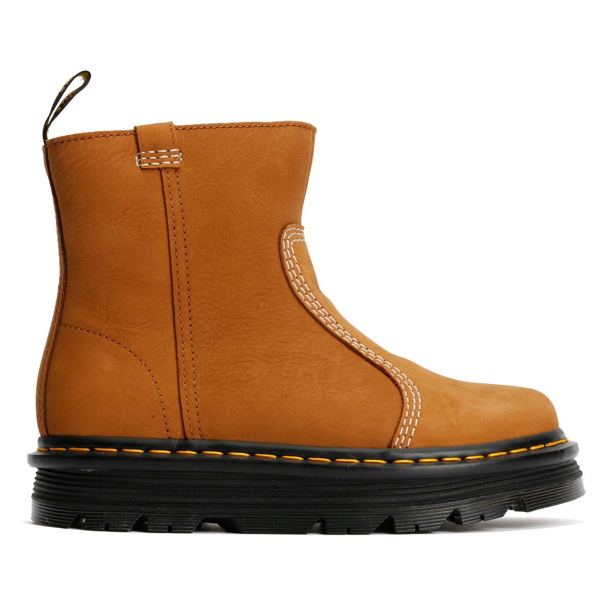 Dr. Martens Zebzag Rigger Bottes Brunes En Nubuck Pour Femmes