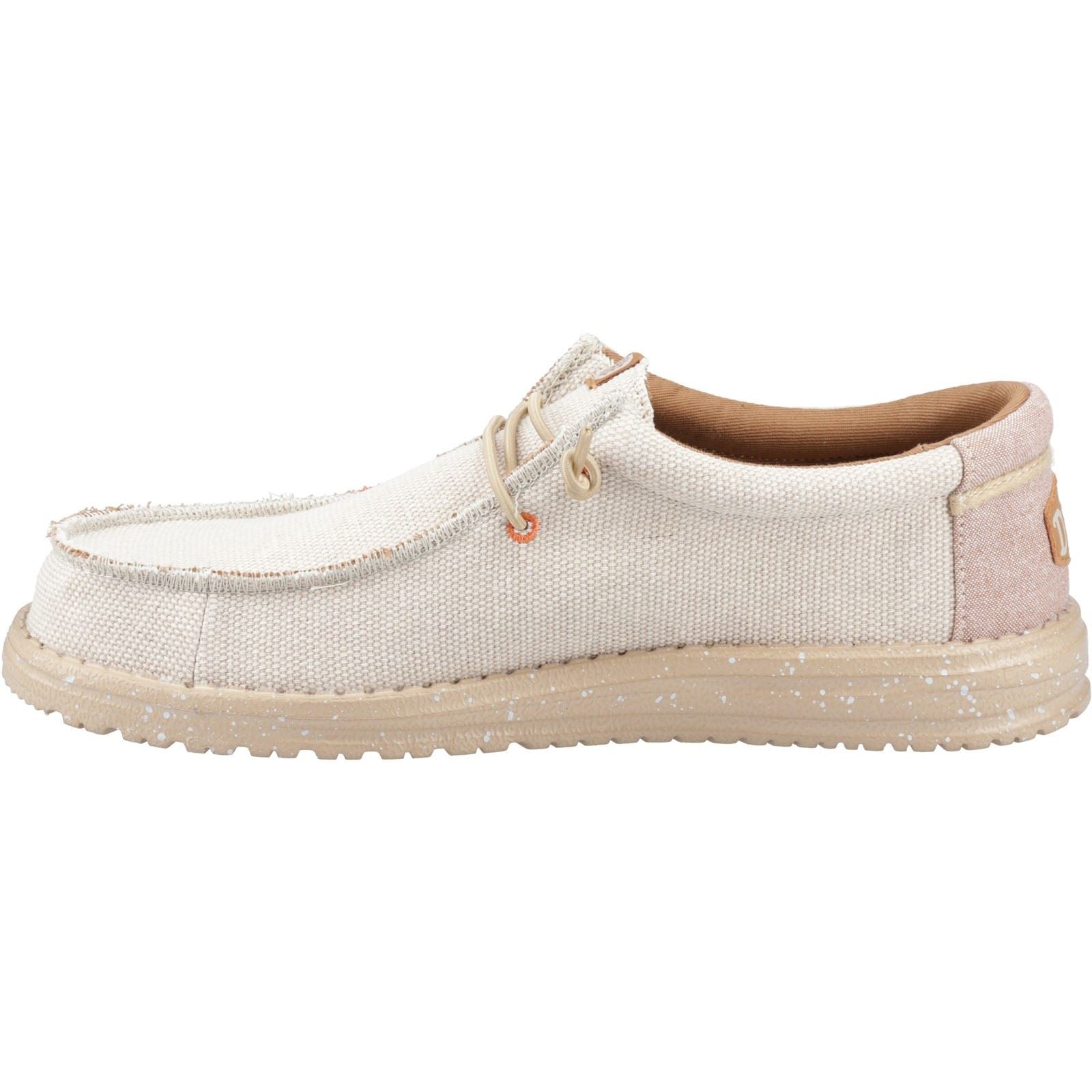 HEYDUDE Wally Coastline Chaussures Bateau En Tissu Argent Pour Hommes