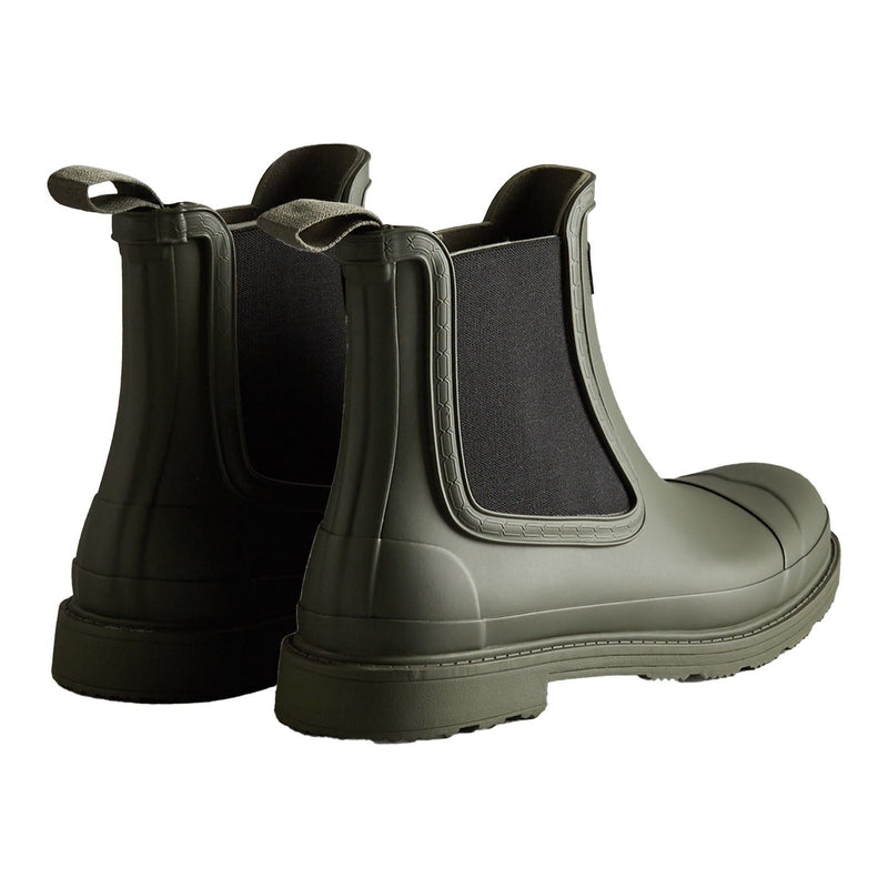 Hunter Commando Bottes De Pluie Pour Homme En Caoutchouc Vert Olive Foncé