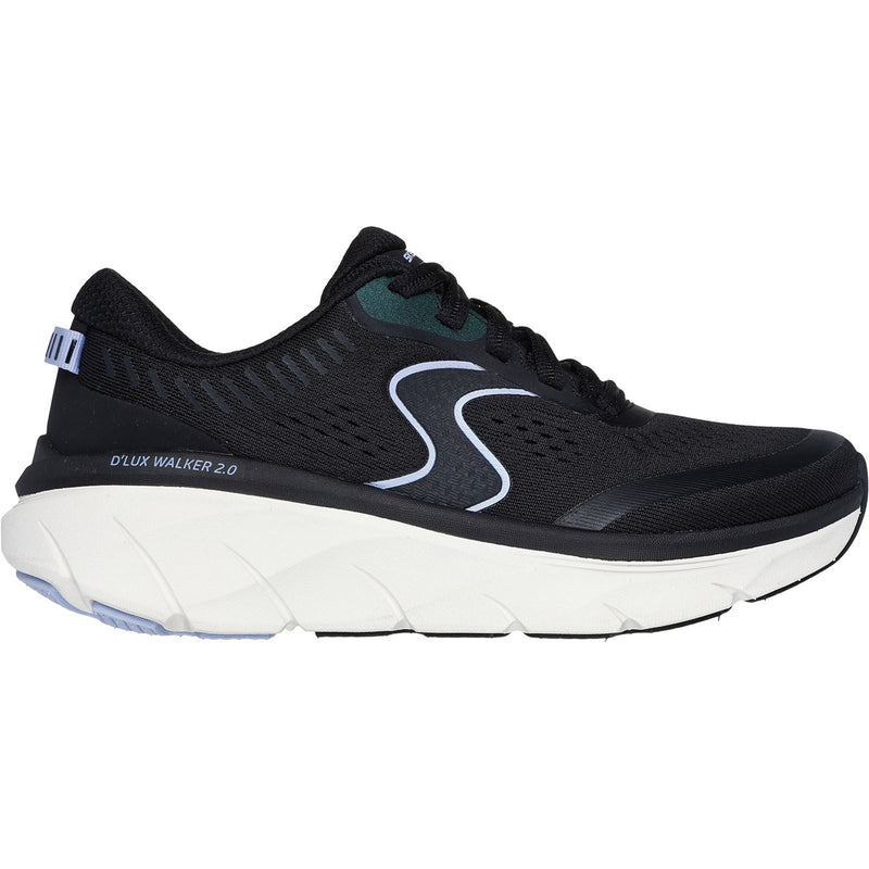 Skechers D'Lux Walker 2.0 Active Pace Sneakers Pour Femmes En Textile Noir/Lavande