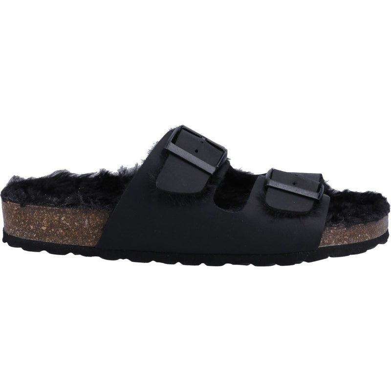 Hush Puppies Jessie Pantoufles Noires Pour Femmes En Cuir
