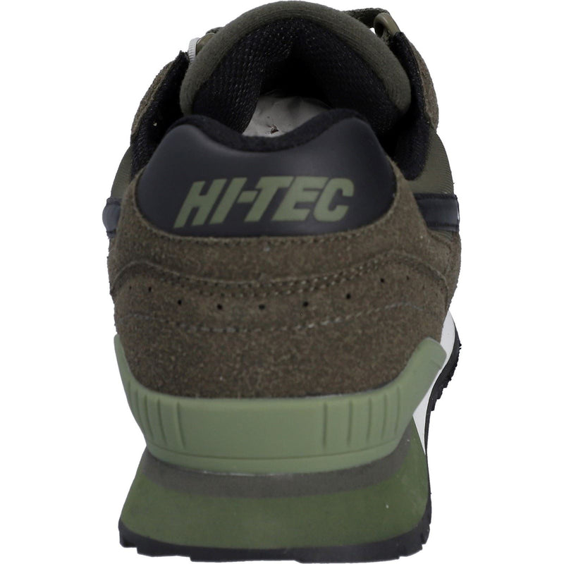 Hi-Tec Silver Shadow Chaussures À Lacets Pour Homme En Daim Synthétique/polyester Couleur Olive Foncé