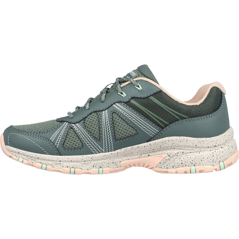 Skechers Hillcrest Ridge Baskets En Cuir Pour Femmes Couleur Olive