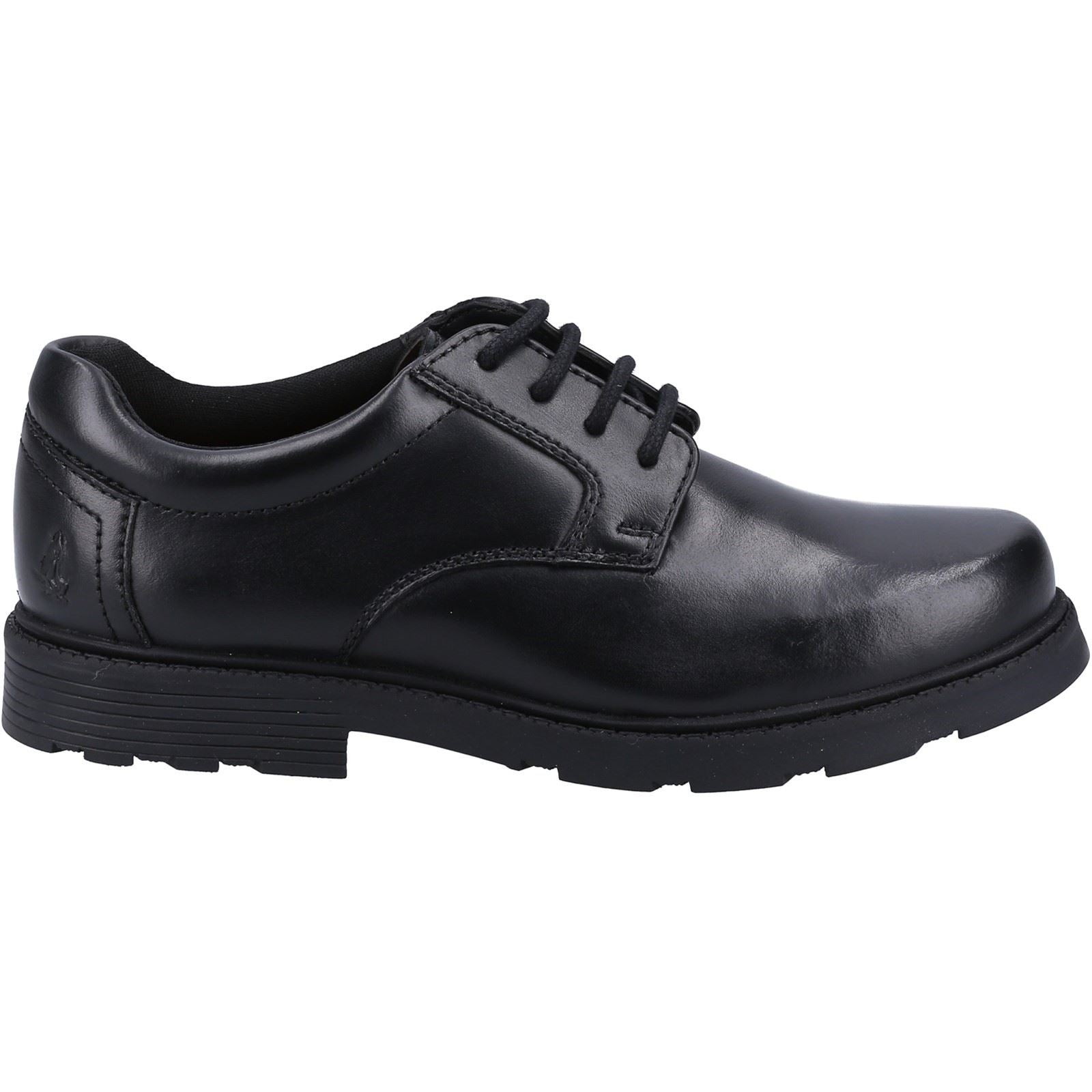 Hush Puppies Oliver SNR Chaussures Noires Pour Garçons En Cuir