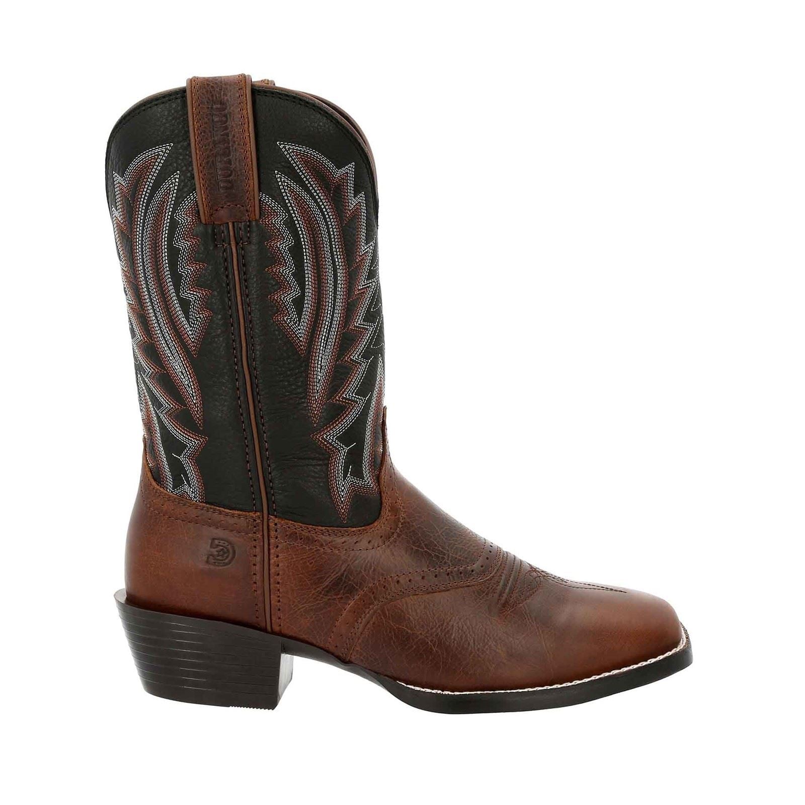 Durango Westward Chaussures En Cuir Pour Hommes Dans Les Tons Châtaigne Foncé/noir Onyx.