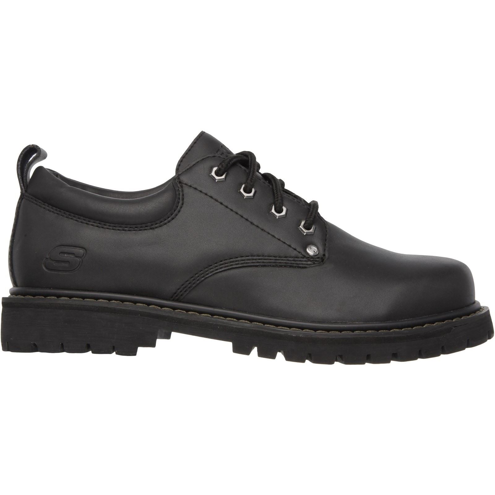 Skechers Tom Cats Chaussures En Cuir Noir À Lacets Pour Hommes