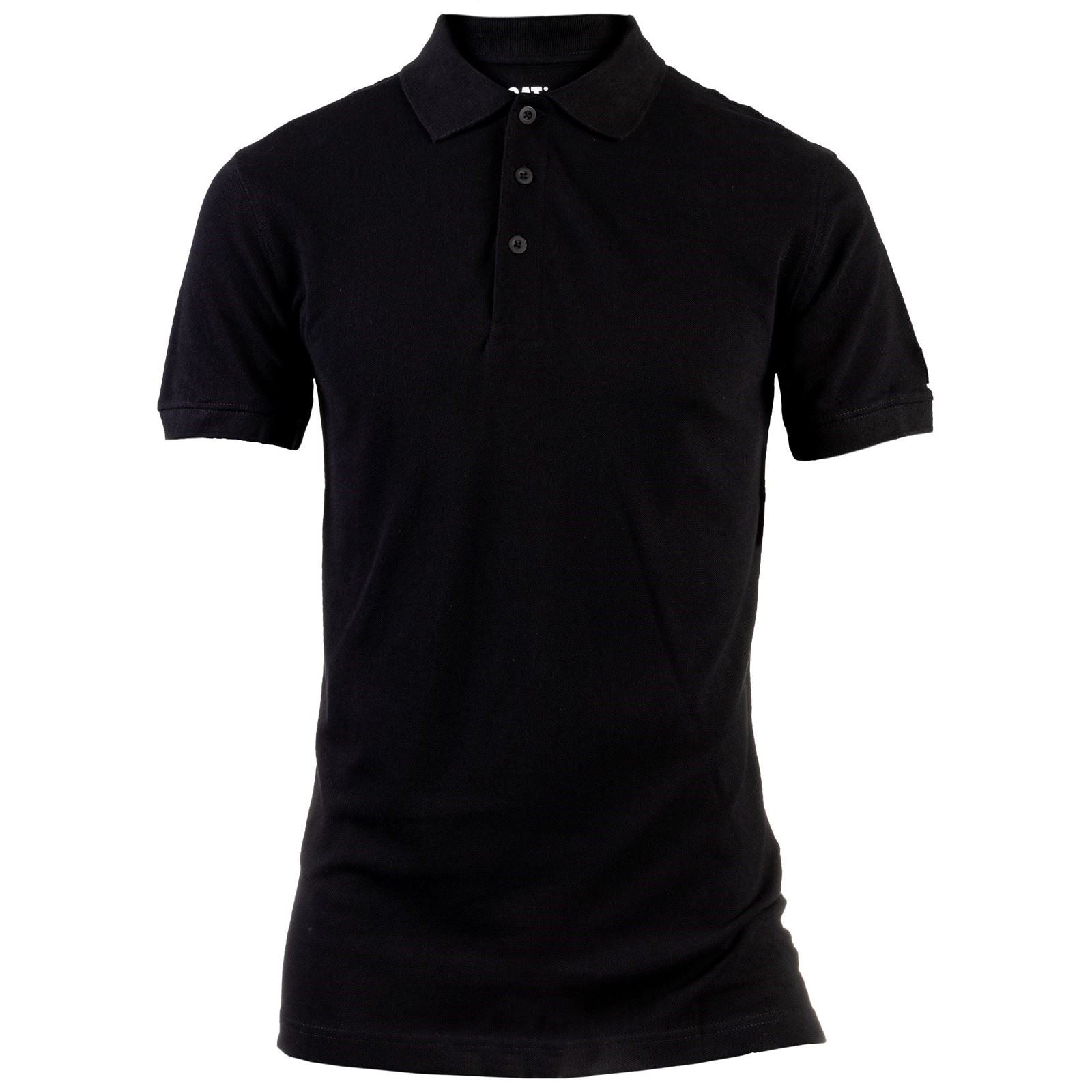 Caterpillar Essentials Polo Noir En Coton Pour Homme