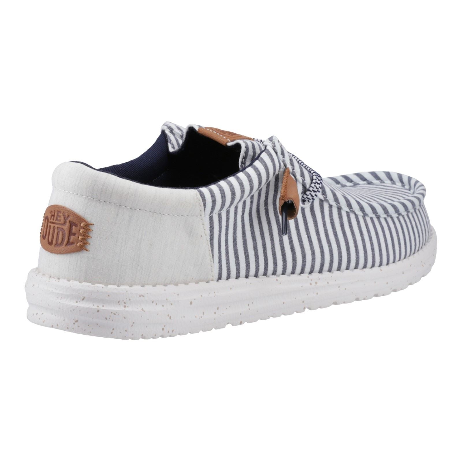 HEYDUDE Wally Funk Nu Prep Chaussures Mocassins En Coton Pour Homme En Bleu Princess/Bois Cendré