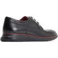 Base London Wing Chaussures Oxford Noires En Cuir Pour Hommes