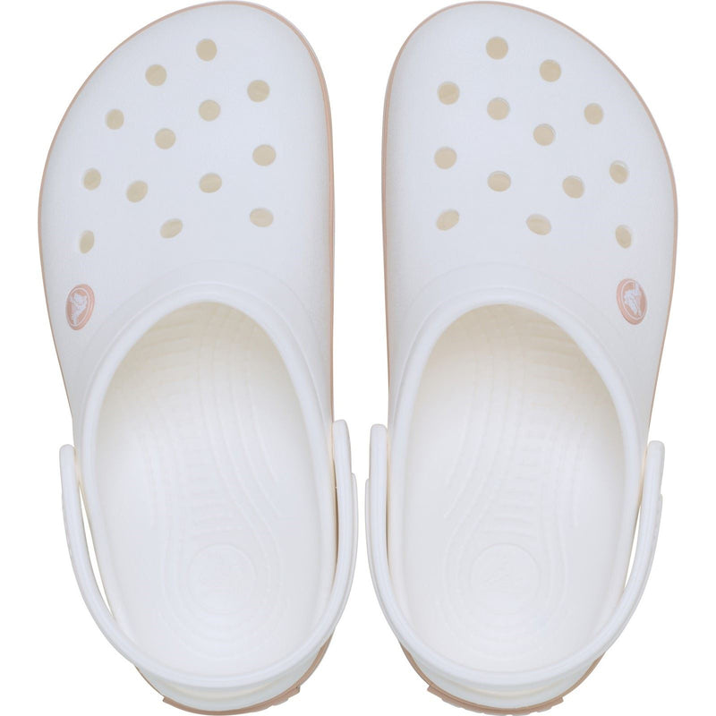 Crocs Crocband Sabots En Caramel Blanc/Rose En Thermoplastique