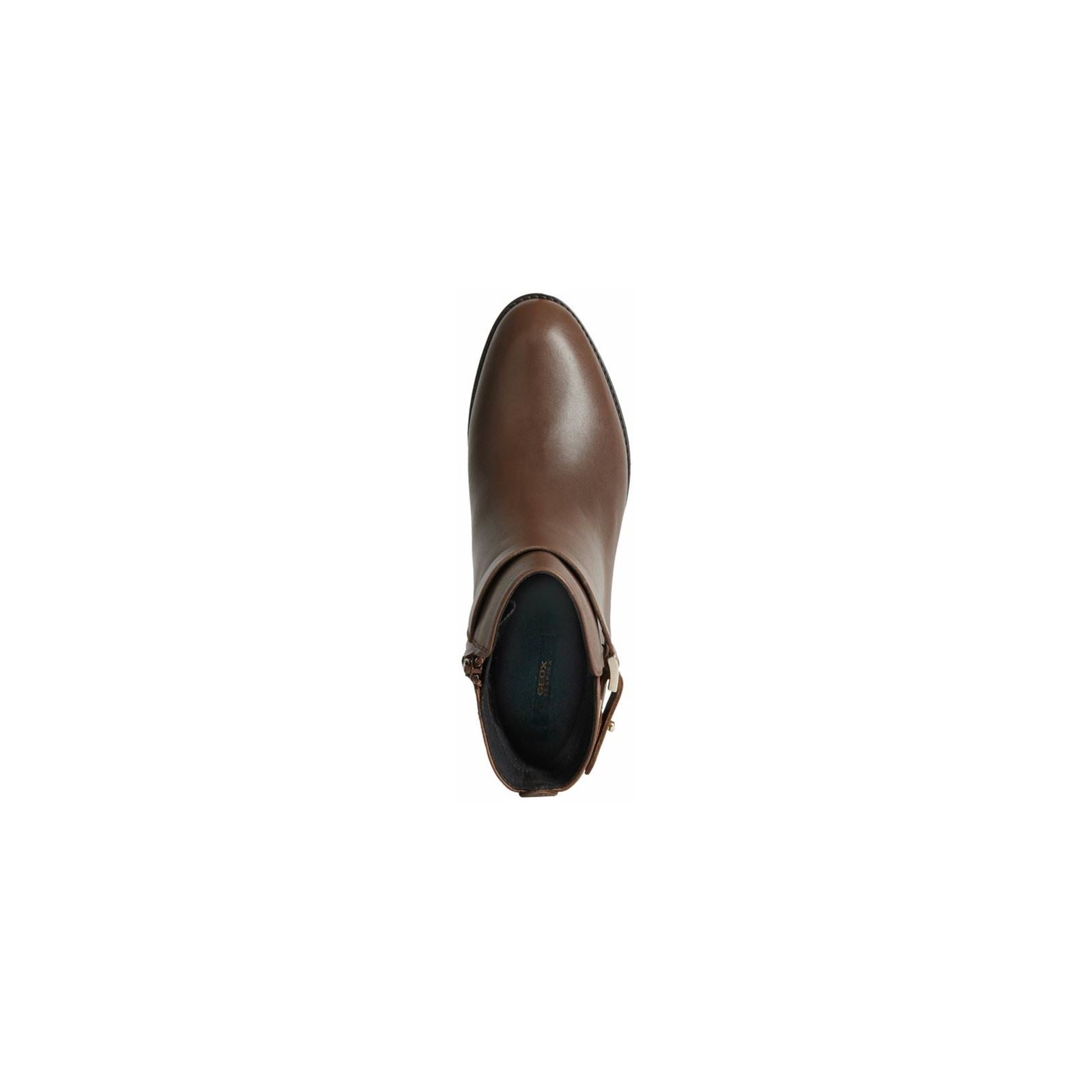 Geox Felicity Bottes En Cuir De Vachette Nappa Pour Femmes, Marron