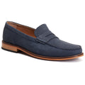 Base London Garfield Chaussures Bateau En Cuir Pour Homme, Bleu Marine