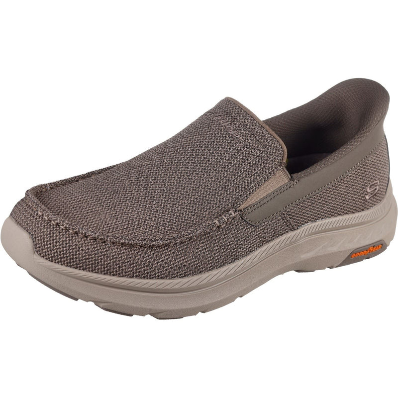 Skechers Pollard Wilfred Chaussures Basses Pour Hommes En Toile Couleur Taupe